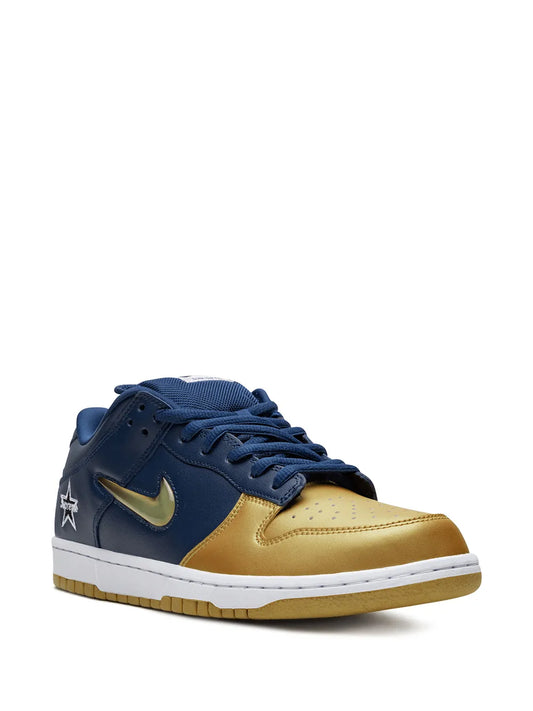 X Sb Dunk Low Jewel Swoosh Gold/Navy Sneakers