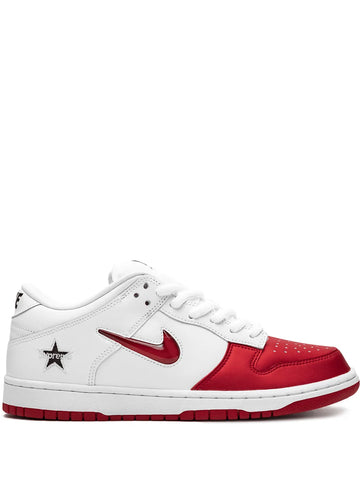 X Sb Dunk Low Jewel Swoosh Red/White Sneakers