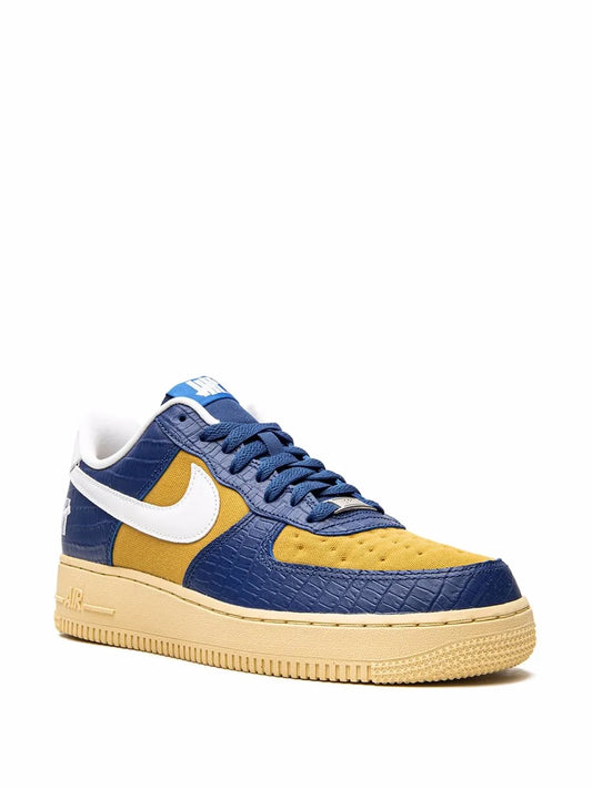 X Undefeated Air Force 1 Low Blue Croc Sneakers