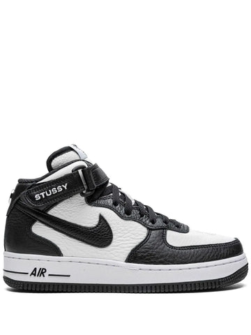 X St sy Air Force 1 Mid Light Bone Black Sneakers