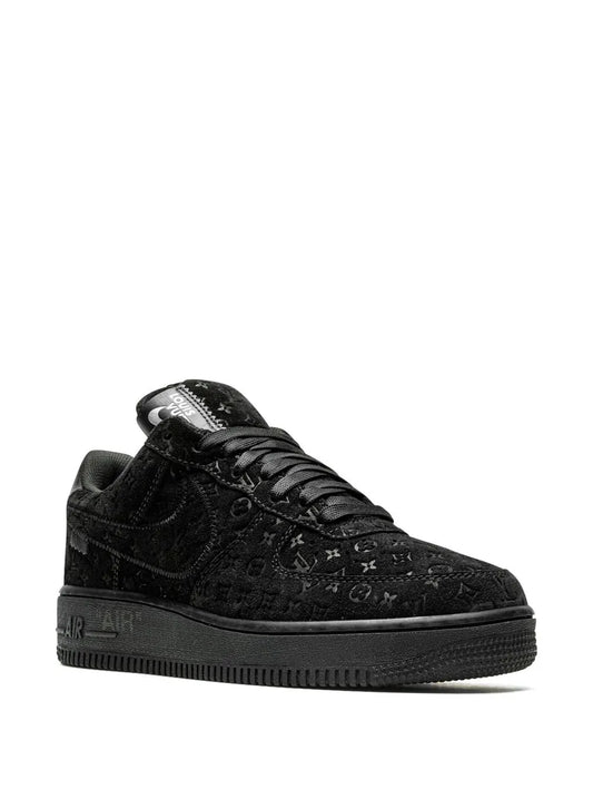 X X Virgil Abloh Air Force 1 Low Black/Black Sneakers
