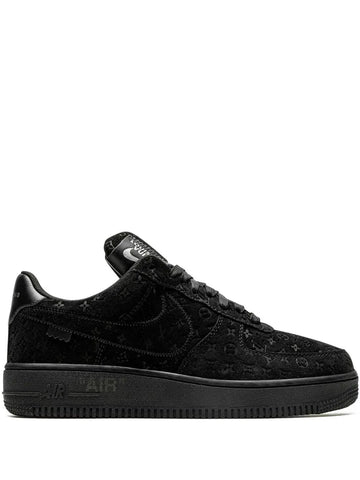 X X Virgil Abloh Air Force 1 Low Black/Black Sneakers