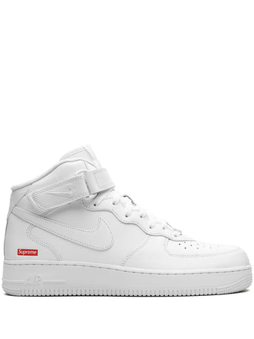 X Air Force 1 Mid Mini Box Logo White Sneakers